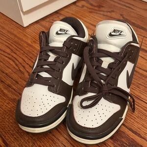 Nike Kids White and Brown Sneakers